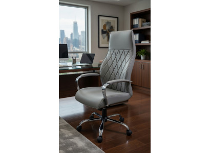Design Bürostuhl mit Diamantmuster und verstellbarer Sitzhöhe
