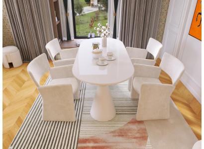 Modern Esstisch 4x Stühle Designer Luxuriöses Einrichtung Esszimmer Set 5tlg