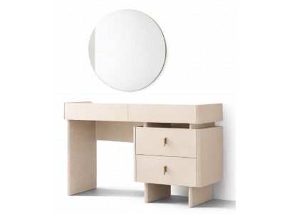 Beigefarbene Design-Kommode  moderne Holzkommode Schlafzimmermöbel