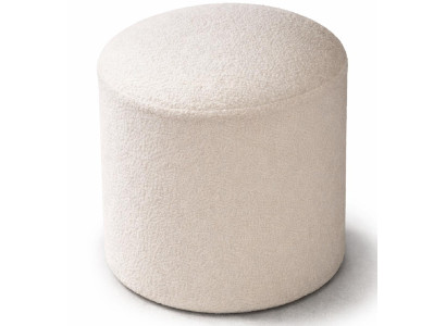 Beiger runder Hocker weicher  bequemer Hocker Schlafzimmermöbel Premium