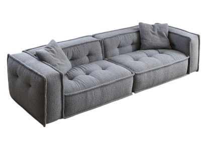 Modernes Grau 4-Sitzer Sofa Komfort Polstermöbel Elegante Wohnzimmermöbel