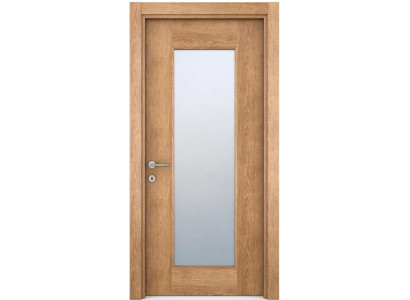 Braune Holztür moderne Tür mit Glas umweltfreundliche zuverlässige Türen