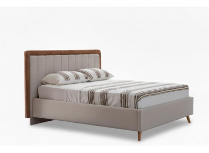 Modernes weißes Bett Doppelbett Bett mit gepolstertem Kopfteil  Schlafzimmer