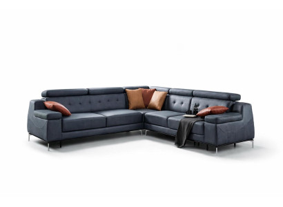 Modernes Ecksofa mit verstellbaren Kopfstützen und Komfortdesign