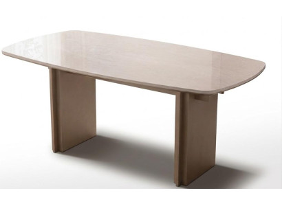 Eleganter beiger Esstisch  rechteckiger  Holztisch  Esszimmermöbel