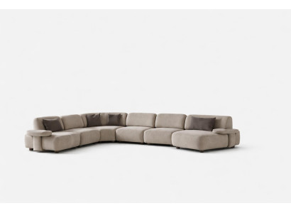 Elegantes modulares Ecksofa mit weicher Form und maximalem Komfort