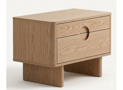 Brauner Nachttisch mit Schubladen Holztisch moderne Schlafzimmermöbel