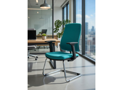 Komfortabler Bürosessel Türkis mit ergonomischem Design