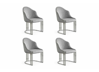Esszimmer 4x Stühle Luxuriöser Modernes Komfortable Polstersitz  Design