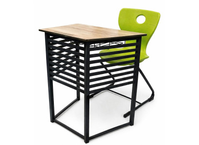Modernes Schulmöbel Set mit stabiler Schulbank und ergonomischem Stuhl