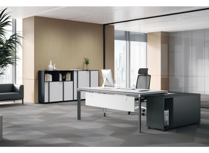 Elegante Bürogarnitur Stilvoller Eckschreibtisch Bücherregal 2tlg