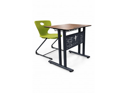 Schulmöbel Set Solo mit Schulbank und ergonomischem Designstuhl