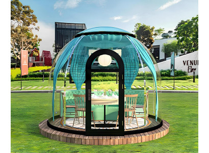 Luxuriöses Pavillon für 4-6 Personen Glasdome Glaskuppel aus Polycarbonat