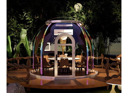 Moderne Robuster Pavillon für 6-8 Personen Luxuriöses Gartenpavillon Glasdome