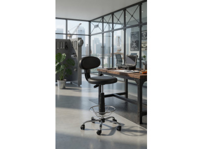 Moderner Bürosessel in Schwarz mit ergonomischem Design