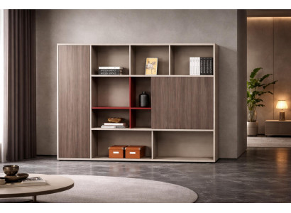 Modernes Bücherregal Designer Aufbewahrungsschrank Edle Holzmöbel