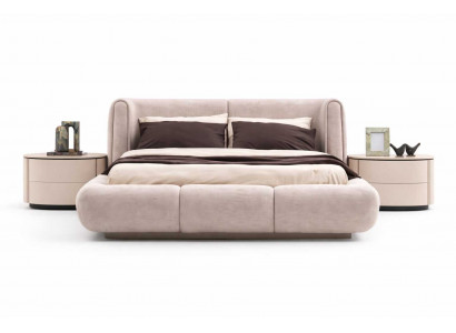 Komplettes Schlafzimmer Set Bett Modern 2x Nachttische Designer Beige