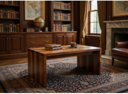 Design Couchtisch aus Holz Braun schlicht und elegant