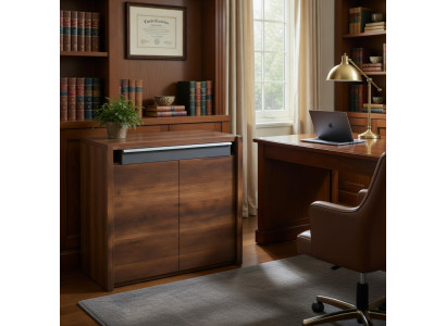 Kompaktes Sideboard aus Holz Braun mit modernen Akzenten