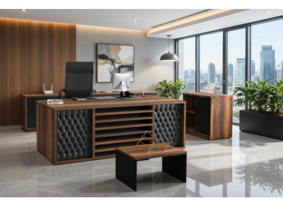 Elegantes Schreibtisch Set mit Sideboard und Couchtisch