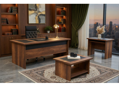 Modernes Schreibtisch Set mit Beistelltisch und Couchtisch