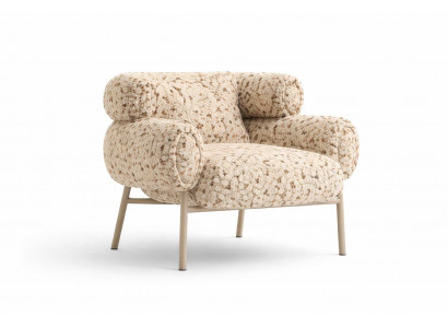Luxusmöbel Sessel Beige Polstermöbel Wohnzimmer Luxuriöses Polster Sitz