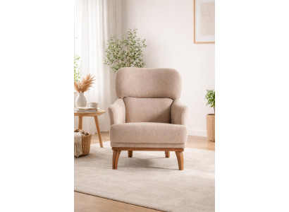 Hellbeiger Moderner Sessel Stilvolle Wohnzimmer Polstersessel