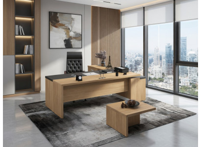 Stilvolles Schreibtisch Set mit Couchtisch Holz modern
