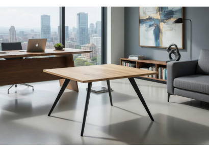 Couchtisch Holz modern mit stabilen Metallbeinen