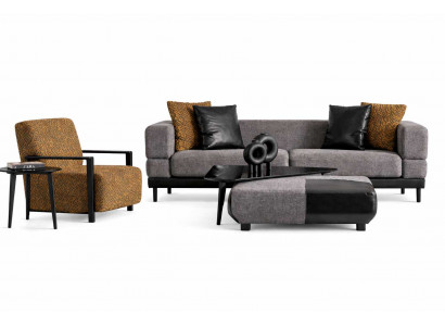Sofa Komplettes 3+1 Sitzer Moderner Wohnzimmer Couchtisch mit Beistelltisch