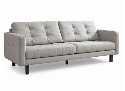 Polstergarnitur 3-Sitzer Sofa Sessel Modern Leder Braun Beige