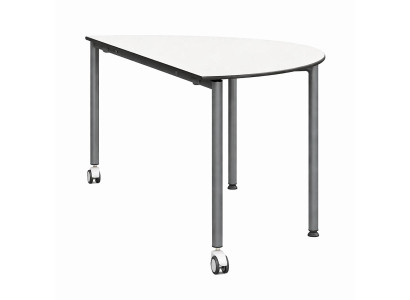 Modularer Schreibtisch im minimalistischen Design mit mobilen Beinen