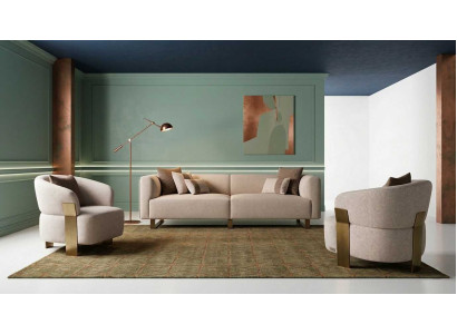 Luxuriöses Wohnzimmer Set: Sofa und Couchtisch im eleganten Stil