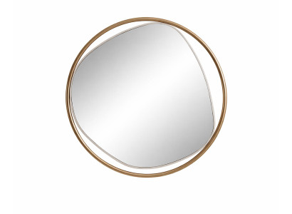 Spiegel mit elegantem Goldrahmen im modernen, minimalistischen Design