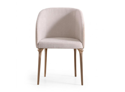 Elegantes Esszimmerstuhl mit gepolstertem Sitz und Metallbeinen