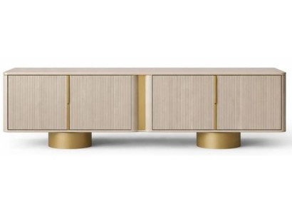 Moderner beiger TV-Schrank  stilvolles TV-Möbel  luxuriöse Wohnzimmermöbel