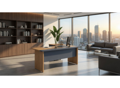 Schreibtisch Chefschreibtisch Beige Büro Möbel