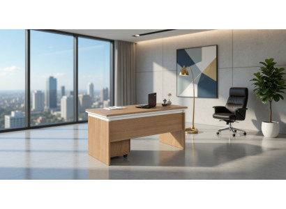 Büro Chefschreibtisch Holz Mit Rollcontainer Tumba Modern