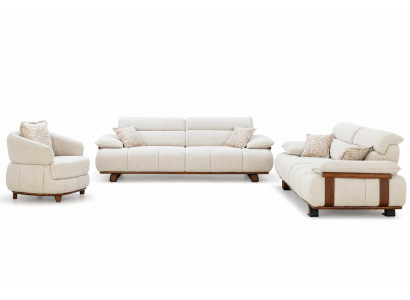 Luxuriöses Sofa Set 3+3+1 Sitzer Moderner Polstermöbel Wohnzimmer Komplettes