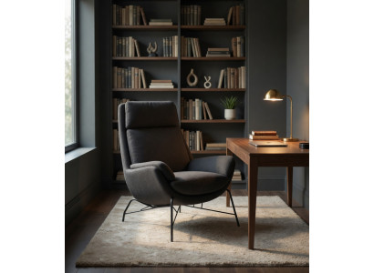 Bequemer Design Sessel Stoff mit Armlehnen und stabilem Gestell