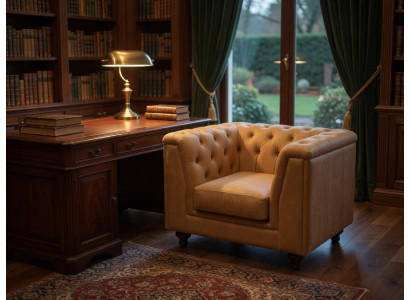 Chesterfield Sessel Beige Komfort Für Wohnzimmer Büro