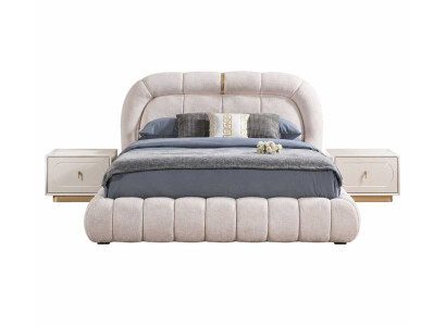 Luxusmöbel Bett+Nachttische Schlafzimmer Komplettes Moderner Design
