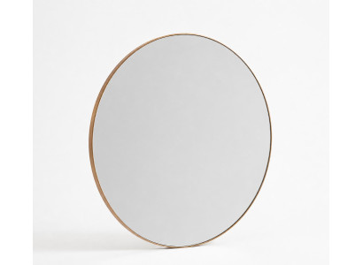Minimalistischer Rundspiegel mit schlankem Rahmen in modernem Design