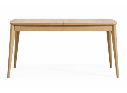 Moderner Esstisch aus Eiche mit minimalistischer Erweiterungsfunktion
