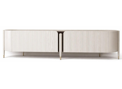 Beiger TV-Schrank Luxuriöse TV-Konsole aus Holz TV-Möbel für das Wohnzimmer