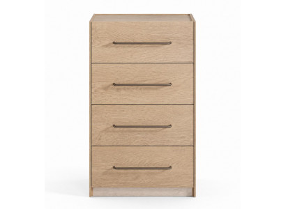 Moderne Schlafzimmer Kommode in Eiche mit 4 Schubladen Design