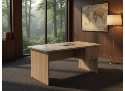 Moderner Bürotisch Schreibtisch Holzoptik Mit Schubladen