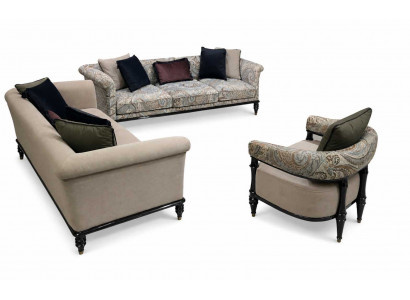 Wohnzimmer Komplettes Sofa 3+3+1 Sitzer Luxuriöses Polstermöbel Polstersofa