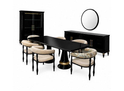 Esszimmer Esstisch Komplett 6x Stühle Holzmöbel Sideboard Luxuriöses Set