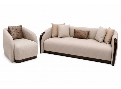 Sofa Set 3+1 Sitzer Wohnzimmer Stilvolles Polstermöbel Modernes Design